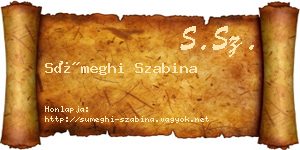 Sümeghi Szabina névjegykártya