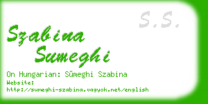 szabina sumeghi business card